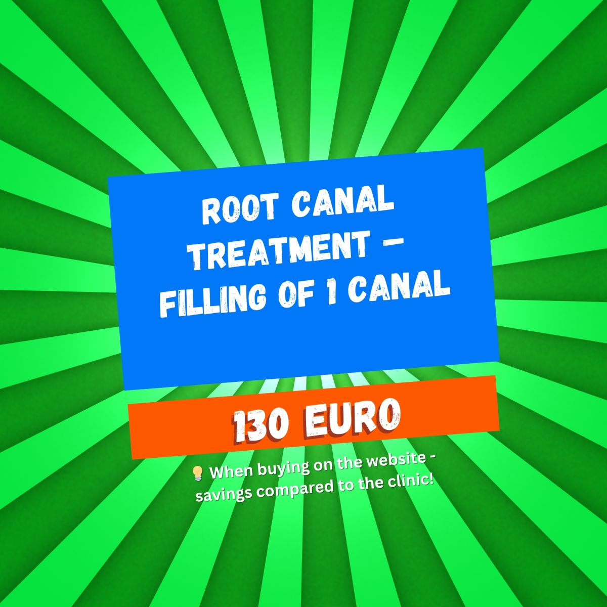 Root canal treatment – Filling of 1 canal