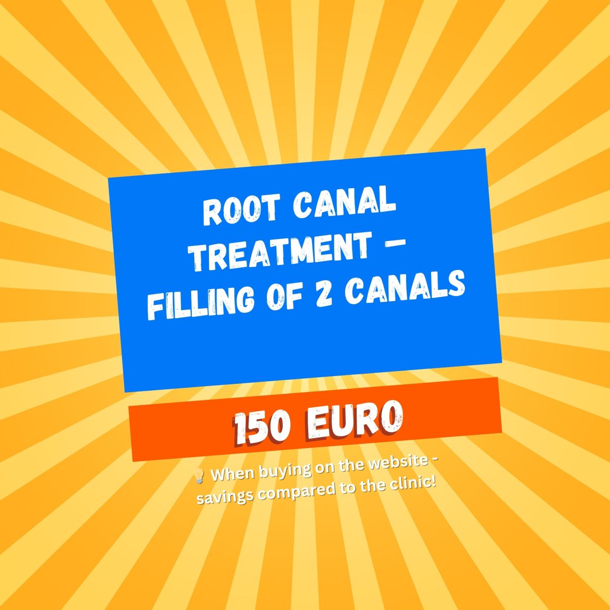 Root canal treatment – Filling of 2 canals
